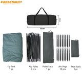 Spacious Waterproof Wind-Resist Free-standing 8-person Geodesic Tent Semisphere Tent with Chinmeny Jacket Tent OEM ODM