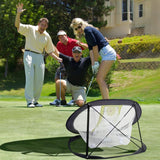Golf Chipping Net, Strongly Stable Pop Up 3 Holes Golfing Target Net for Indoor/Outdoor/Backyard Accuracy and Swing Practice, Portable Golf Training Net