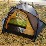 New Design Convertible Inner Tent 1/2 Person Ultralight Tent 15D Nylon Alu Pole Double Layer Self-standing Backpacking Tent