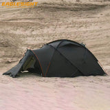 High-end 2 Person 4 Season Mountaineering Tent Waterproof 15D-20D Nylon Aluminum Pole Mountain Tent with Chimney Sleeve
