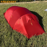 Ultralight 2 Person Tunnel Tent Waterproof 30D Nylon Double Layers 4-Season Aluminum Poles for Hiking Mountaineering Tent Tunel