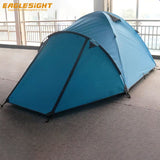Factory OEM Double-Layer Outdoor Camping Tent 3-4 Person Fiberglass Pole Waterproof Breathable Polyester Customizable