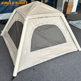 Lightweight One Room Inflatable Camping Tent Silver Coated Oxford Fabric Waterproof Outdoor Air Tent Large Space Multi-Use
