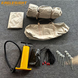 Lightweight One Room Inflatable Camping Tent Silver Coated Oxford Fabric Waterproof Outdoor Air Tent Large Space Multi-Use